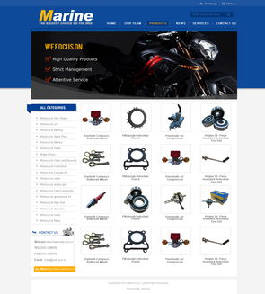 V4蓝色配件、电子、机械、工厂版通用外贸网站模板建设指南